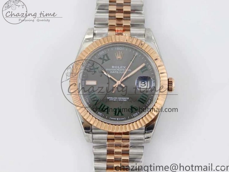 VR3235 904L Green on 126331 Edition Dial SS Bracelet RG Best 41 Steel TWF Jubilee 1:1 RG SS DateJust Roman Gray 0421